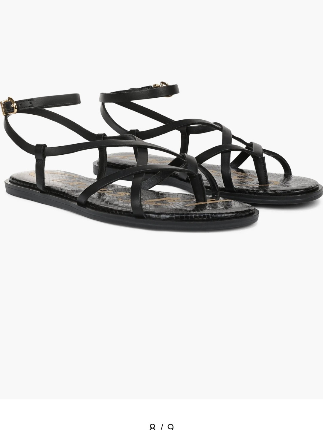 Circus By Sam Edelman Black Strappy Sandals 7.5